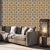 WALLWEAR - Self Adhesive Wallpaper For Walls And Wall Sticker For Home D&eacute;cor (WoodSqaure) Extra Large Size (300x40cm) 3D Wall Papers For Bedroom, Livingroom, Kitchen, Hall, Office Etc Decorations-thumb2