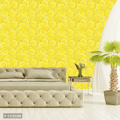 Self Adhesive Wallpapers (Lemon slice) Wall Stickers Extra Large (300x40cm) for Bedroom | Livingroom | Kitchen | Hall Etc-thumb3