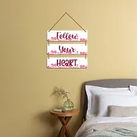 DeCorner Decorative Wooden Printed all Hanger | Wall Decor for Living Room | Wall Hangings for Home Decoration | Bedroom Wall Decor | Wooden Wall Hangings Home.(Follow Your Heart)-thumb2