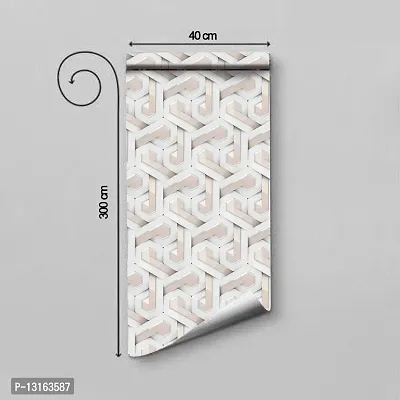 Self Adhesive Wallpapers (WhiteMaze) Wall Stickers Extra Large (300x40cm) for Bedroom | Livingroom | Kitchen | Hall Etc-thumb2