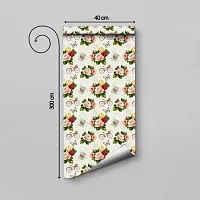 Self Adhesive Wallpapers (VintageCycleRose) Wall Stickers Extra Large (300x40cm) for Bedroom | Livingroom | Kitchen | Hall Etc-thumb1