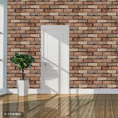 WALLWEAR - Self Adhesive Wallpaper For Walls And Wall Sticker For Home D&eacute;cor (DesiBrick) Extra Large Size (300x40cm) 3D Wall Papers For Bedroom, Livingroom, Kitchen, Hall, Office Etc Decorations-thumb4