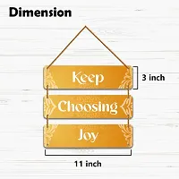 DeCorner Decorative Wooden Printed all Hanger | Wall Decor for Living Room | Wall Hangings for Home Decoration | Bedroom Wall Decor | Wooden Wall Hangings Home.(Keep Choosing Joy)-thumb1