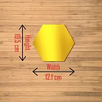 Premium Quality 23 Super Hexagon Gold Wall Decor Acrylic Mirror For Wall Stickers For Bedroom - Mirror Stickers For Wall Big Size Cm Acrylic Sticker For Home Decoration-thumb1