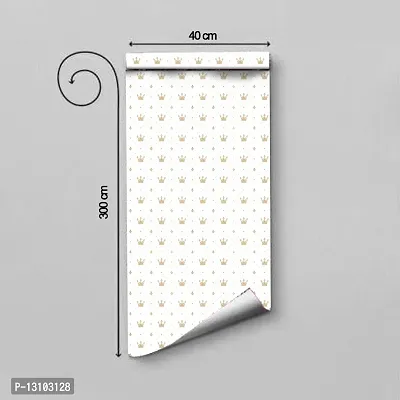 WALLWEAR - Self Adhesive Wallpaper For Walls And Wall Sticker For Home D&eacute;cor (GoldenCrown) Extra Large Size (300x40cm) 3D Wall Papers For Bedroom, Livingroom, Kitchen, Hall, Office Etc Decorations-thumb2