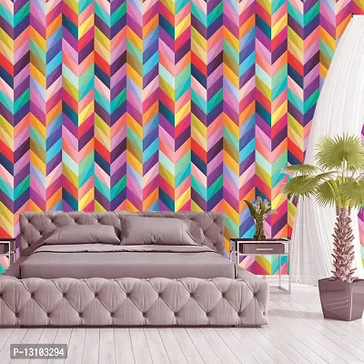 WALLWEAR - Self Adhesive Wallpaper For Walls And Wall Sticker For Home D&eacute;cor (RainbowStrip) Extra Large Size (300x40cm) 3D Wall Papers For Bedroom, Livingroom, Kitchen, Hall, Office Etc Decorations-thumb4