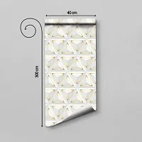 DeCorner - Self Adhesive Wallpaper for Walls (GoldenTriangle) Extra Large Size (300x40) Cm Wall Stickers for Bedroom | Wall Stickers for Living Room | Wall Stickers for Kitchen | Pack of-1-thumb1