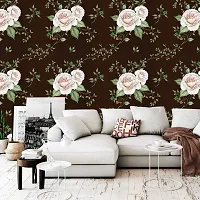 DeCorner - Self Adhesive Wallpaper for Walls (Dark White Rose) Extra Large Size (300x40) Cm Wall Stickers for Bedroom | Wall Stickers for Living Room | Wall Stickers for Kitchen | Pack of-1-thumb2
