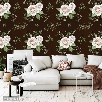 DeCorner - Self Adhesive Wallpaper for Walls (Dark White Rose) Extra Large Size (300x40) Cm Wall Stickers for Bedroom | Wall Stickers for Living Room | Wall Stickers for Kitchen | Pack of-1-thumb3