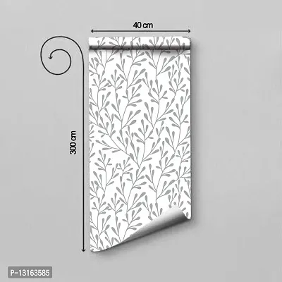 Self Adhesive Wallpapers (WhiteKaliya) Wall Stickers Extra Large (300x40cm) for Bedroom | Livingroom | Kitchen | Hall Etc-thumb2