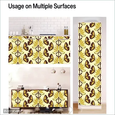 WALLWEAR - Self Adhesive Wallpaper For Walls And Wall Sticker For Home D&eacute;cor (YellowButterfly) Extra Large Size (300x40cm) 3D Wall Papers For Bedroom, Livingroom, Kitchen, Hall, Office Etc Decorations-thumb5