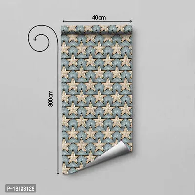 WALLWEAR - Self Adhesive Wallpaper For Walls And Wall Sticker For Home D&eacute;cor (GoldStar) Extra Large Size (300x40cm) 3D Wall Papers For Bedroom, Livingroom, Kitchen, Hall, Office Etc Decorations-thumb2