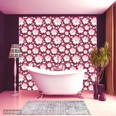 DeCorner - Self Adhesive Wallpaper for Walls (PinkFlower) Extra Large Size (300x40) Cm Wall Stickers for Bedroom | Wall Stickers for Living Room | Wall Stickers for Kitchen | Pack of-1-thumb5