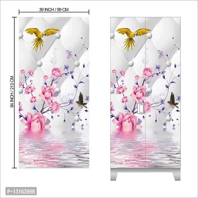 Self Adhesive Almirah Stickers, Wall Stickers, Decorative Sticker Wallpaper for Home Wardrobe Doors (TotaFoolAlmira) PVC Vinyl Size Large (39 x 84 Inch)-thumb2