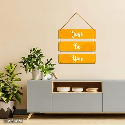 DeCorner Decorative Wooden Printed all Hanger | Wall Decor for Living Room | Wall Hangings for Home Decoration | Bedroom Wall Decor | Wooden Wall Hangings Home.(Just Be You)-thumb2