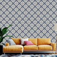 DeCorner - Self Adhesive Wallpaper for Walls (BlueStencil) Extra Large Size (300x40) Cm Wall Stickers for Bedroom | Wall Stickers for Living Room | Wall Stickers for Kitchen | Pack of-1-thumb4