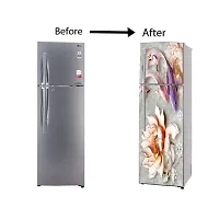 Self Adhesive Fridge Sticker Single/Double Door Full Size (160x60) Cm Fridge Stickers | Refrigerator Wall Stickers for Kitchen Decoration | Sticker for Fridge Door (TwoFish)-thumb4