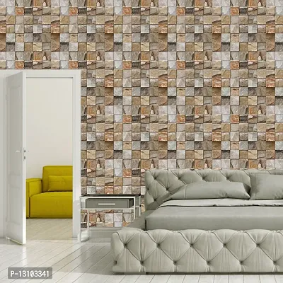 WALLWEAR - Self Adhesive Wallpaper For Walls And Wall Sticker For Home D&eacute;cor (StoneWall) Extra Large Size (300x40cm) 3D Wall Papers For Bedroom, Livingroom, Kitchen, Hall, Office Etc Decorations-thumb3