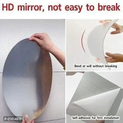 DeCorner -Self Adhesive Plastic Basin Mirror for Wall Stickers (30x20) cm Frameless Flexible Mirror for Bathroom | Bedroom | Living Room (WN | Basin Mirror) Mirror Wall Decor-thumb5