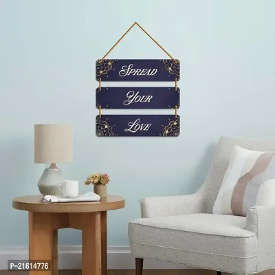 DeCorner Decorative Wooden Printed all Hanger | Wall Decor for Living Room | Wall Hangings for Home Decoration | Bedroom Wall Decor | Wooden Wall Hangings Home.(Spread Your Love)-thumb5