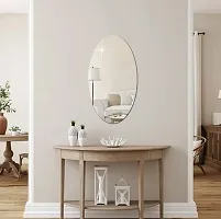 DeCorner -Self Adhesive Plastic Oval Mirror for Wall Stickers (30x20) cm Frameless Flexible Mirror for Bathroom | Bedroom | Living Room (Oval Mirror) Mirror Wall Decor-thumb3