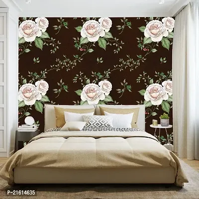 DeCorner - Self Adhesive Wallpaper for Walls (Dark White Rose) Extra Large Size (300x40) Cm Wall Stickers for Bedroom | Wall Stickers for Living Room | Wall Stickers for Kitchen | Pack of-1-thumb4