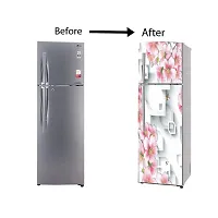 Self Adhesive Fridge Sticker Single/Double Door Full Size (160x60) Cm Fridge Stickers | Refrigerator Wall Stickers for Kitchen Decoration | Sticker for Fridge Door (BeeFlower)-thumb4