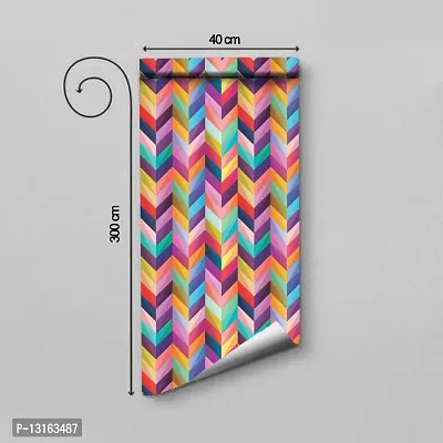 Self Adhesive Wallpapers (RainbowStrip) Wall Stickers Extra Large (300x40cm) for Bedroom | Livingroom | Kitchen | Hall Etc-thumb2