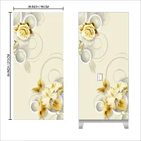 Self Adhesive Almirah Stickers, Wall Stickers, Decorative Sticker Wallpaper for Home Wardrobe Doors (RoseGoldAlmira) PVC Vinyl Size Large (39 x 84 Inch)-thumb1