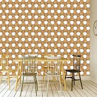 DeCorner - Self Adhesive Wallpaper for Walls (WoodenHexagon) Extra Large Size (300x40) Cm Wall Stickers for Bedroom | Wall Stickers for Living Room | Wall Stickers for Kitchen | Pack of-1-thumb1