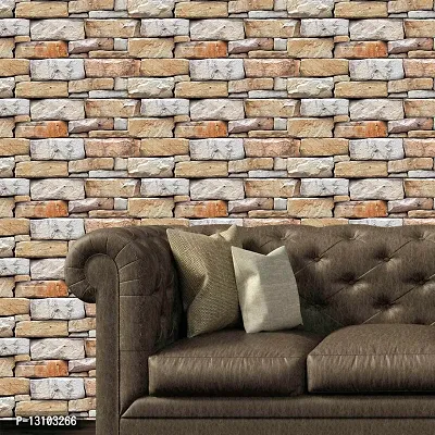 WALLWEAR - Self Adhesive Wallpaper For Walls And Wall Sticker For Home D&eacute;cor (PattharWall) Extra Large Size (300x40cm) 3D Wall Papers For Bedroom, Livingroom, Kitchen, Hall, Office Etc Decorations-thumb4