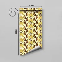 WALLWEAR - Self Adhesive Wallpaper For Walls And Wall Sticker For Home D&eacute;cor (YellowButterfly) Extra Large Size (300x40cm) 3D Wall Papers For Bedroom, Livingroom, Kitchen, Hall, Office Etc Decorations-thumb1