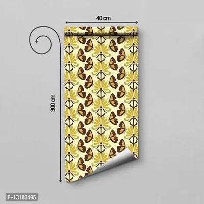 WALLWEAR - Self Adhesive Wallpaper For Walls And Wall Sticker For Home D&eacute;cor (YellowButterfly) Extra Large Size (300x40cm) 3D Wall Papers For Bedroom, Livingroom, Kitchen, Hall, Office Etc Decorations-thumb2