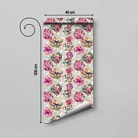 Self Adhesive Wallpapers (GlassFlower) Wall Stickers Extra Large (300x40cm) for Bedroom | Livingroom | Kitchen | Hall Etc-thumb1