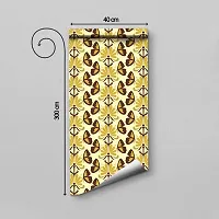 DeCorner - Self Adhesive Wallpaper for Walls (YellowButterfly) Extra Large Size (300x40) Cm Wall Stickers for Bedroom | Wall Stickers for Living Room | Wall Stickers for Kitchen | Pack of-1-thumb1