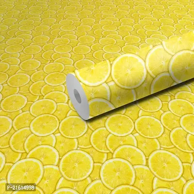 DeCorner - Self Adhesive Wallpaper for Walls (Lemon Slice) Extra Large Size (300x40) Cm Wall Stickers for Bedroom | Wall Stickers for Living Room | Wall Stickers for Kitchen | Pack of-1-thumb0