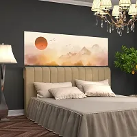 DeCorner Premium Textured Painting Wallpaper for Bedroom Wall | Self Adhesive Large Size (6ft x 2ft) for Double Bed | Premium Material Wallpaper | HD Print Wallpaper for Home(Sun in The Clouds)-thumb2