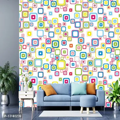 WALLWEAR - Self Adhesive Wallpaper For Walls And Wall Sticker For Home D&eacute;cor (MultiSquares) Extra Large Size (300x40cm) 3D Wall Papers For Bedroom, Livingroom, Kitchen, Hall, Office Etc Decorations-thumb3