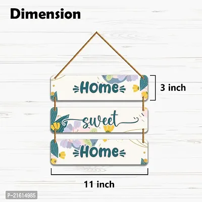 DeCorner Decorative Wooden Printed all Hanger | Wall Decor for Living Room | Wall Hangings for Home Decoration | Bedroom Wall Decor | Wooden Wall Hangings Home.(Home Sweet Home)-thumb3