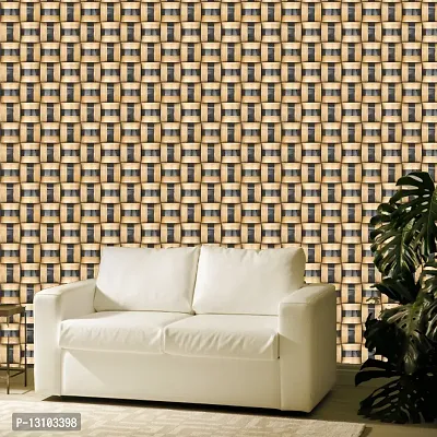 WALLWEAR - Self Adhesive Wallpaper For Walls And Wall Sticker For Home D&eacute;cor (WoodSqaure) Extra Large Size (300x40cm) 3D Wall Papers For Bedroom, Livingroom, Kitchen, Hall, Office Etc Decorations-thumb4