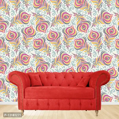 WALLWEAR - Self Adhesive Wallpaper For Walls And Wall Sticker For Home D&eacute;cor (PeacockTexture) Extra Large Size (300x40cm) 3D Wall Papers For Bedroom, Livingroom, Kitchen, Hall, Office Etc Decorations-thumb4