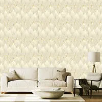 Self Adhesive Wallpapers (GoldenPipleLeaf) Wall Stickers Extra Large (300x40cm) for Bedroom | Livingroom | Kitchen | Hall Etc-thumb2