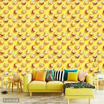 DeCorner - Self Adhesive Wallpaper for Walls (Emoji) Extra Large Size (300x40) Cm Wall Stickers for Bedroom | Wall Stickers for Living Room | Wall Stickers for Kitchen | Pack of-1-thumb2