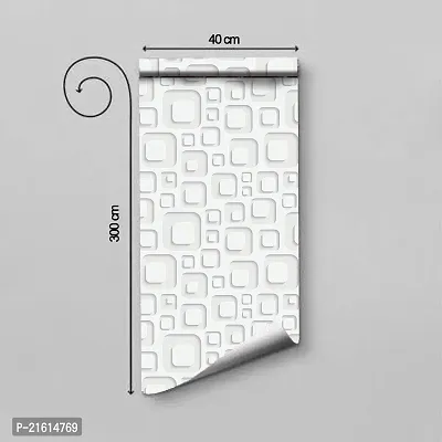 DeCorner - Self Adhesive Wallpaper for Walls (3DSquare) Extra Large Size (300x40) Cm Wall Stickers for Bedroom | Wall Stickers for Living Room | Wall Stickers for Kitchen | Pack of-1-thumb2