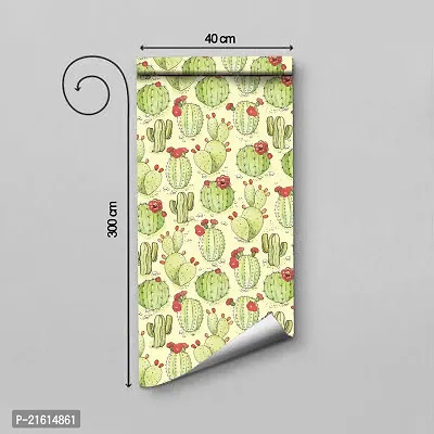 DeCorner - Self Adhesive Wallpaper for Walls (Cactus) Extra Large Size (300x40) Cm Wall Stickers for Bedroom | Wall Stickers for Living Room | Wall Stickers for Kitchen | Pack of-1-thumb2