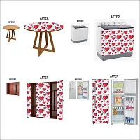 Self Adhesive Wallpapers (RedAndWhiteHeart) Wall Stickers Extra Large (300x40cm) for Bedroom | Livingroom | Kitchen | Hall Etc-thumb4