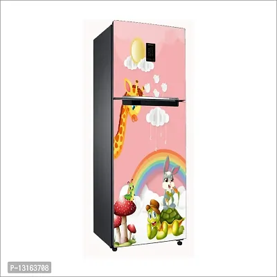 Self Adhesive Fridge Sticker Single/Double Door Full Size (160x60) Cm Fridge Stickers | Refrigerator Wall Stickers for Kitchen Decoration | Sticker for Fridge Door (RainbowKids)-thumb5