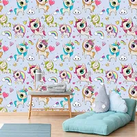 DeCorner - Self Adhesive Wallpaper for Walls (BabyUnicorn) Extra Large Size (300x40) Cm Wall Stickers for Bedroom | Wall Stickers for Living Room | Wall Stickers for Kitchen | Pack of-1-thumb2