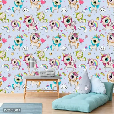 DeCorner - Self Adhesive Wallpaper for Walls (BabyUnicorn) Extra Large Size (300x40) Cm Wall Stickers for Bedroom | Wall Stickers for Living Room | Wall Stickers for Kitchen | Pack of-1-thumb3