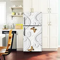 Self Adhesive Fridge Sticker Single/Double Door Full Size (160x60) Cm Fridge Stickers | Refrigerator Wall Stickers for Kitchen Decoration | Sticker for Fridge Door (SprinkleFly)-thumb2